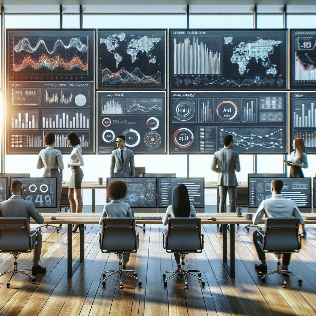 AI SEO automation tools in use showing UK business marketers reducing costs and increasing traffic using dashboards and analytics.